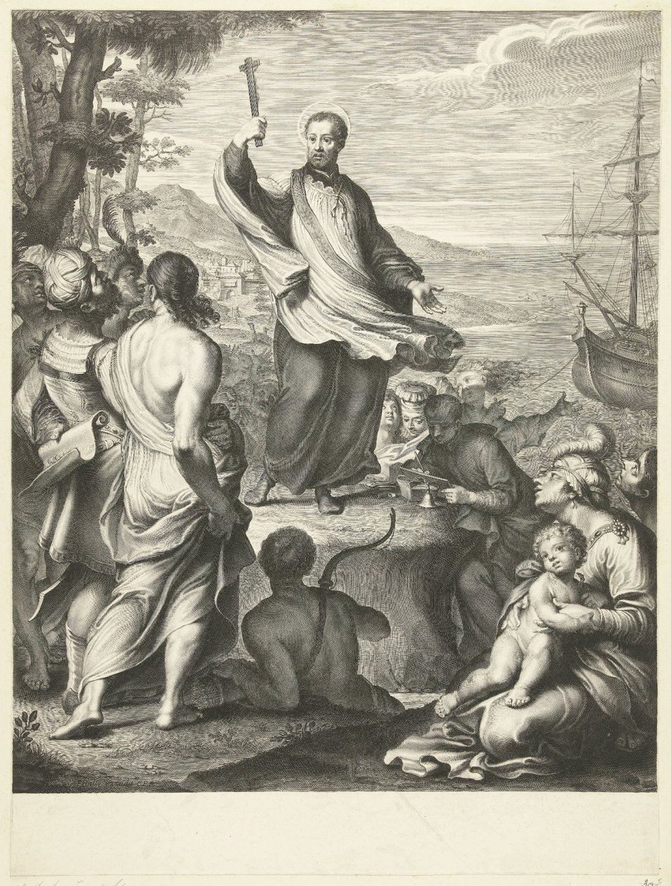 Święty Franciszek Ksawery autorstwa Gérard Edelinck