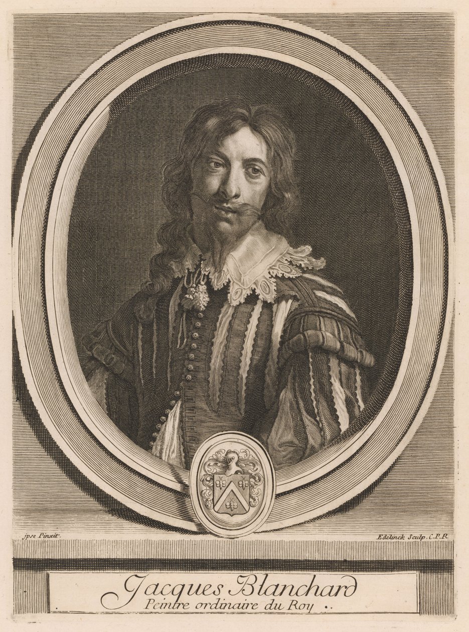 Jacques Blanchard, z książki Les hommes illustres ..., t. II, autorstwa Charlesa Perraulta autorstwa Gérard Edelinck