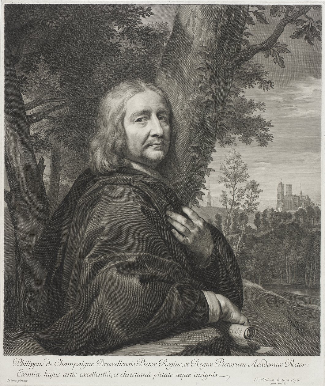 Philippe de Champaigne autorstwa Gérard Edelinck