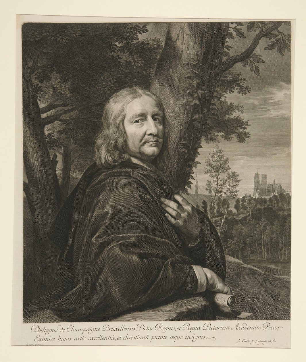 Philippe de Champaigne autorstwa Gérard Edelinck