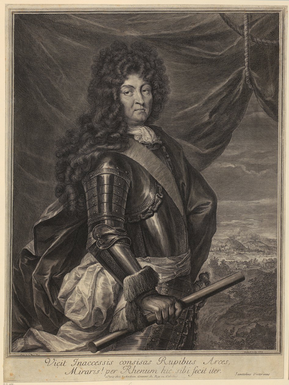 Portret Ludwika XIV. autorstwa Gérard Edelinck
