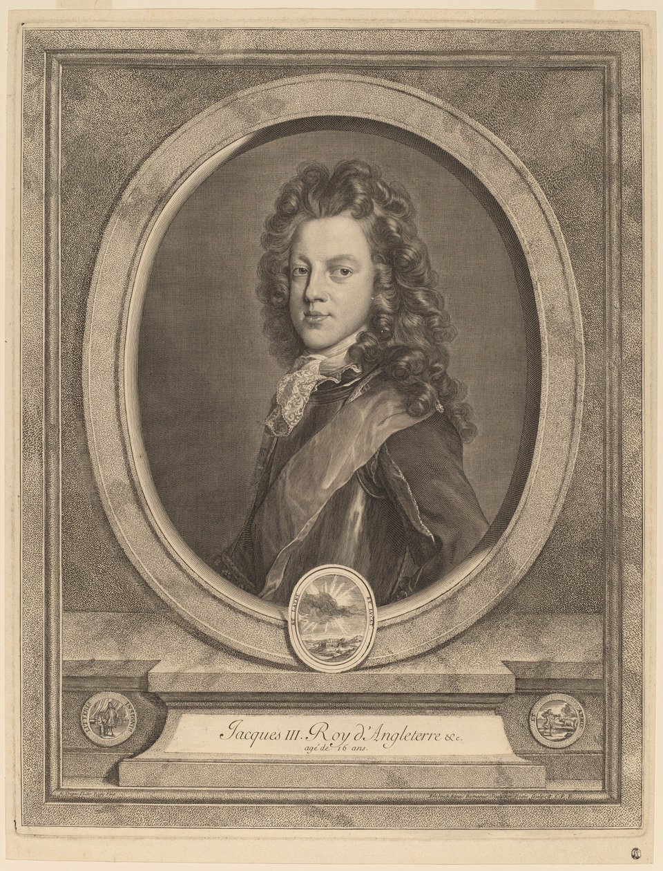 Jakub III, książę Walii autorstwa Gerard Edelinck after François de Troy