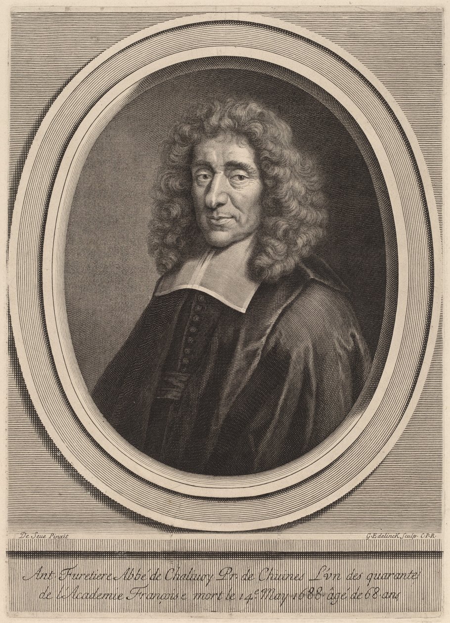 Antoine Furetiere autorstwa Gerard Edelinck after Gilbert de Seve