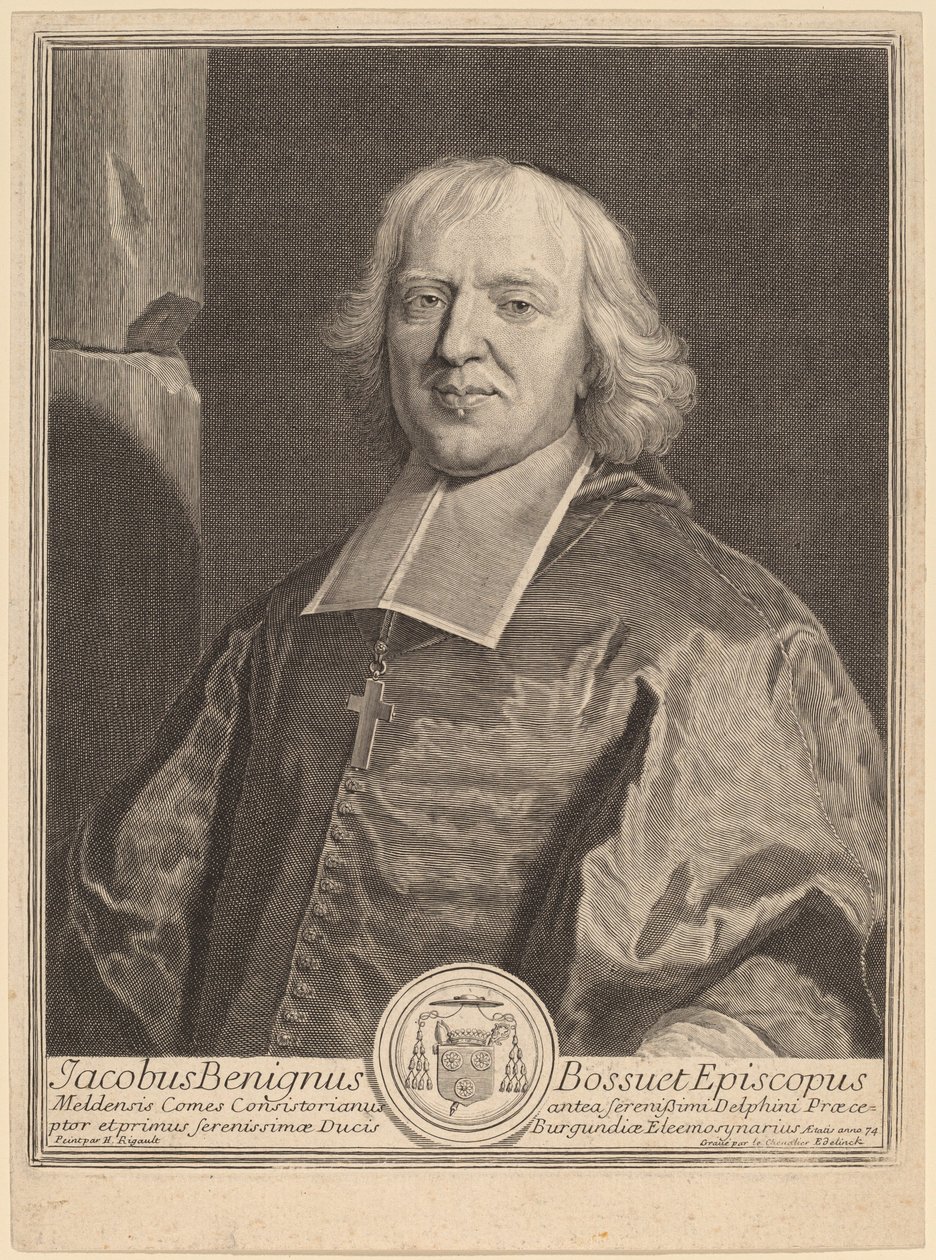 Jacques Benigne Bossuet autorstwa Gerard Edelinck after Hyacinthe Rigaud