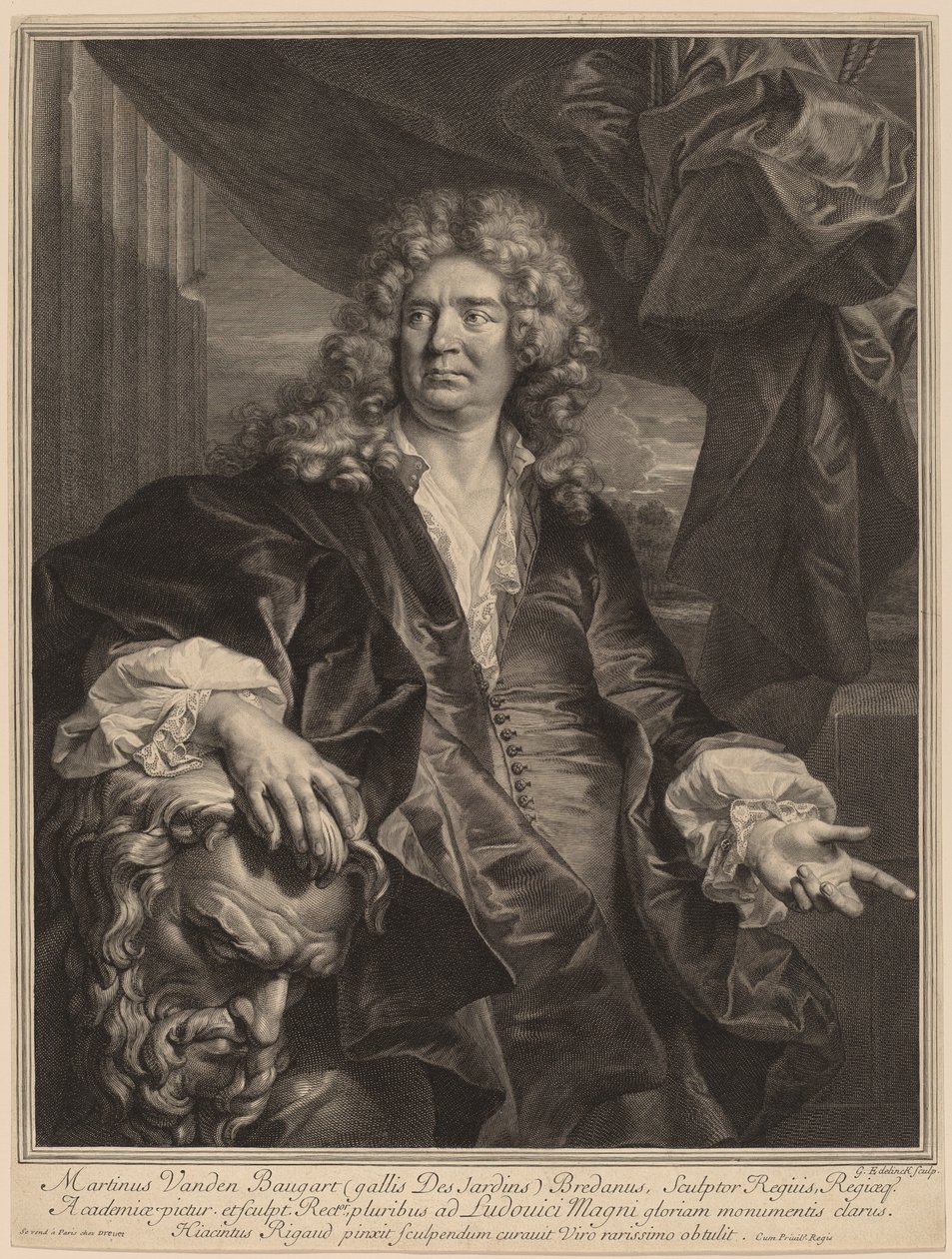 Martin Desjardins autorstwa Gerard Edelinck after Hyacinthe Rigaud