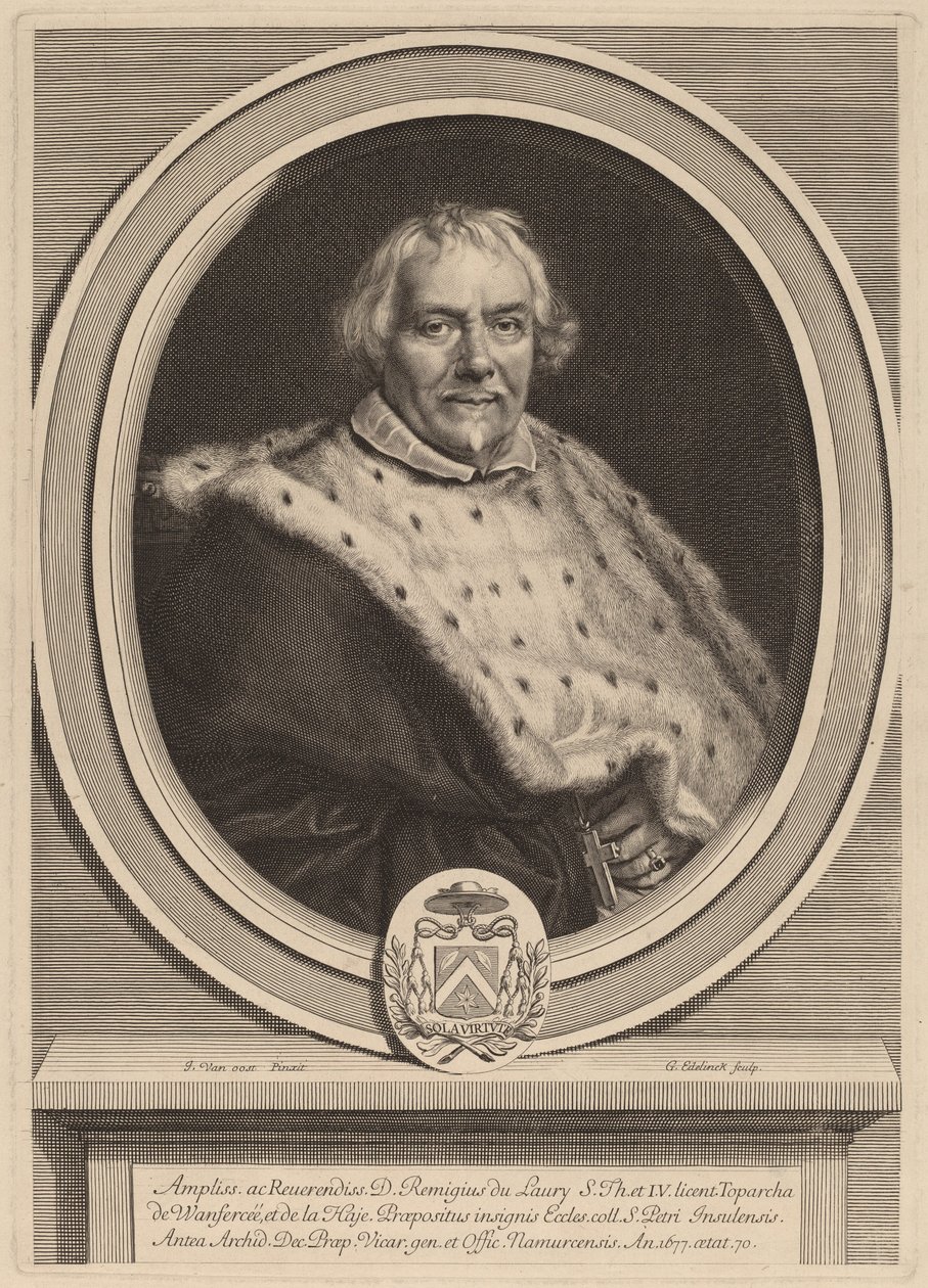Remi Du Laury autorstwa Gerard Edelinck after Jacob van Oost II