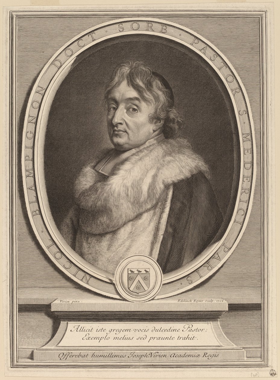 Nicolas de Blampignon autorstwa Gerard Edelinck after Joseph Vivien