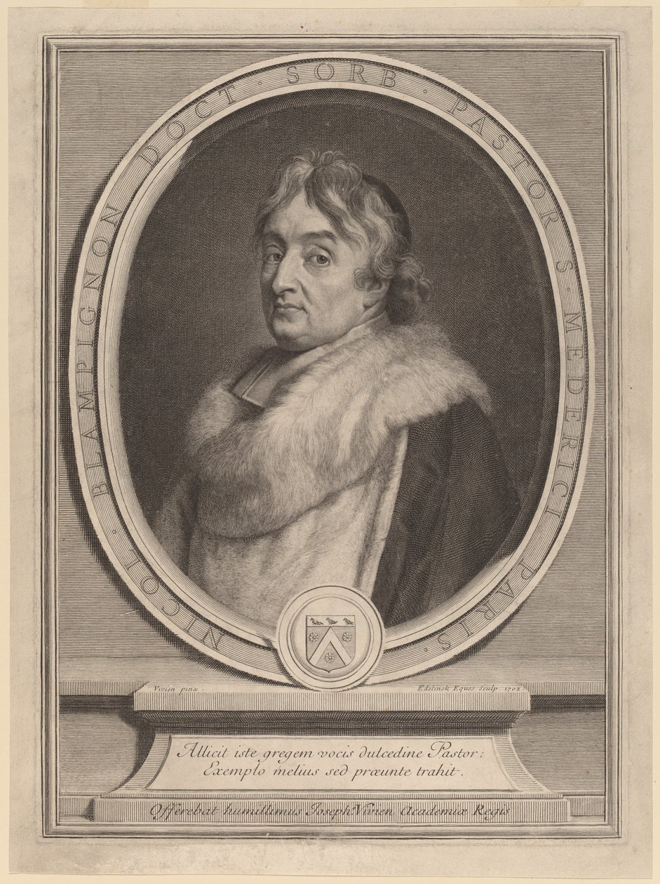 Nicolas de Blampignon autorstwa Gerard Edelinck after Joseph Vivien