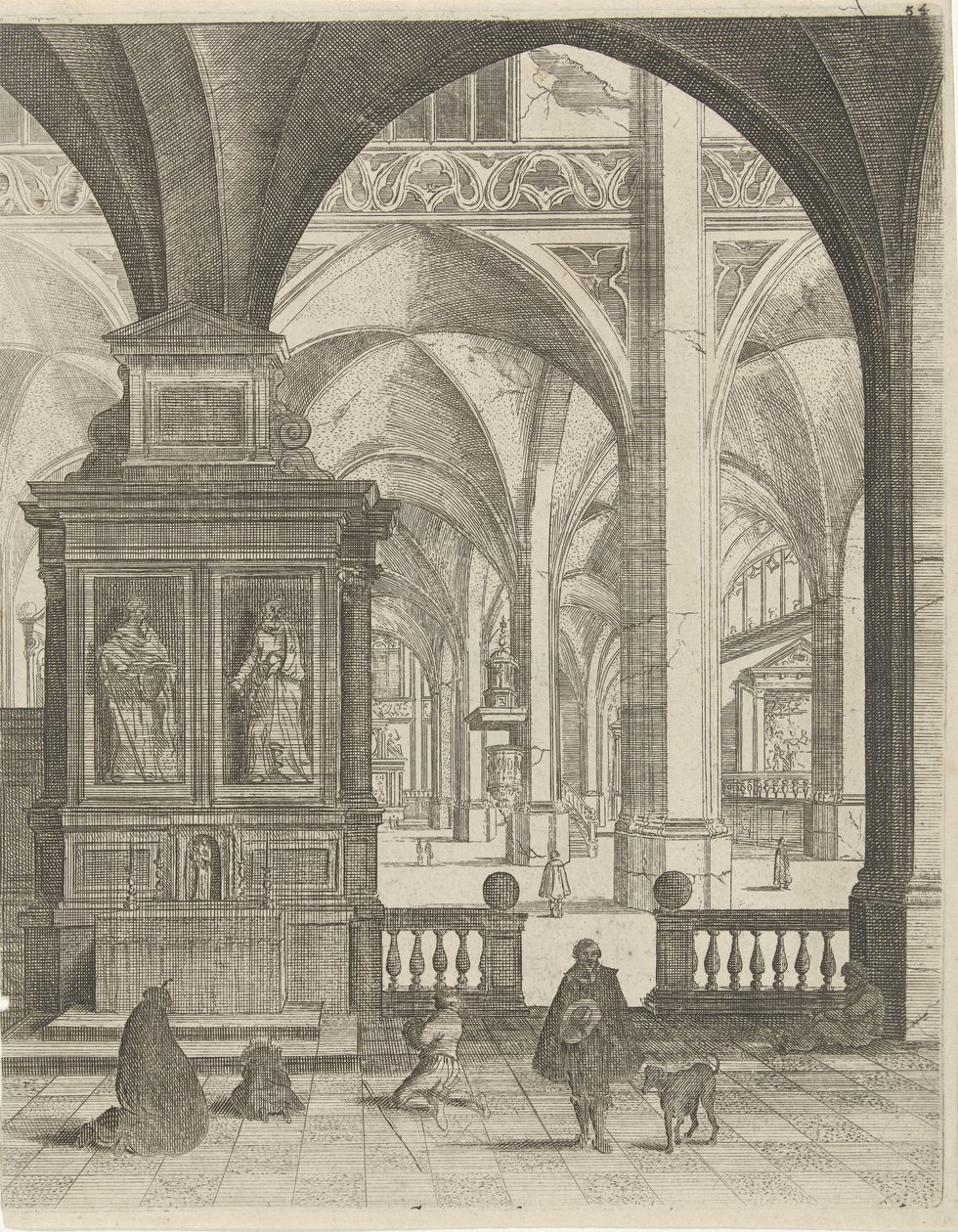 Kerkinterieur autorstwa Gerard Houckgeest