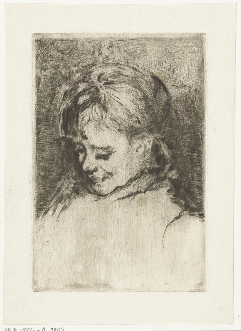 Portret dziewczynki po lewej autorstwa Gerard Jan Bos