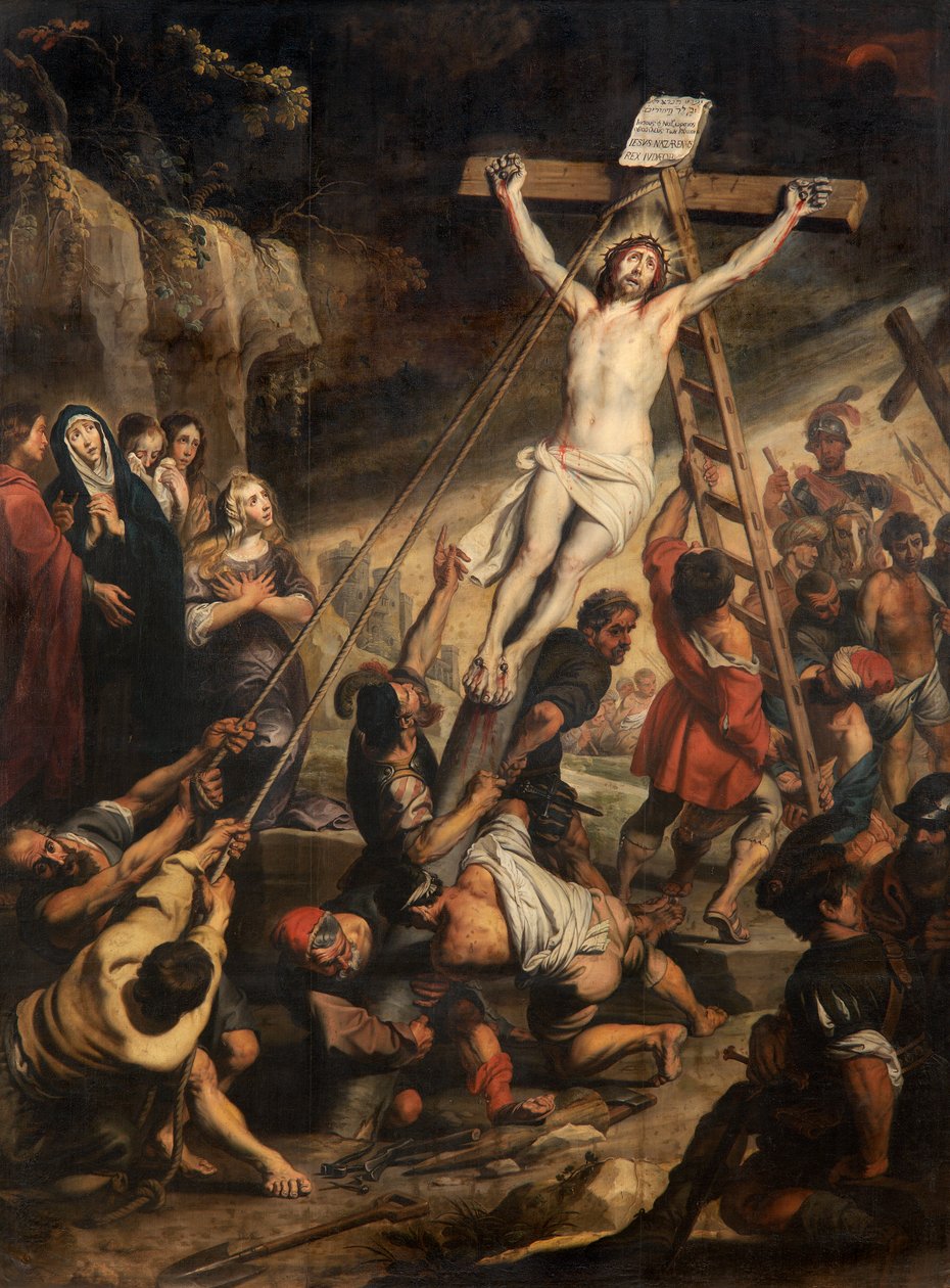 Podniesienie Krzyża (olej na płótnie) autorstwa Gerard Seghers