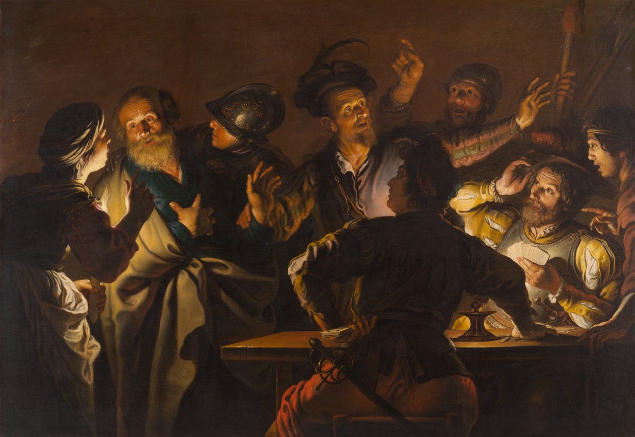 Odmowa św. Piotra, ok. 1620-1625 autorstwa Gerard Seghers