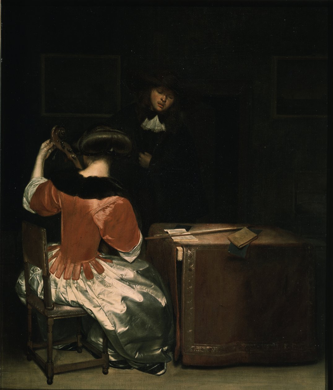 Lekcja muzyki autorstwa Gerard, Ter Borch