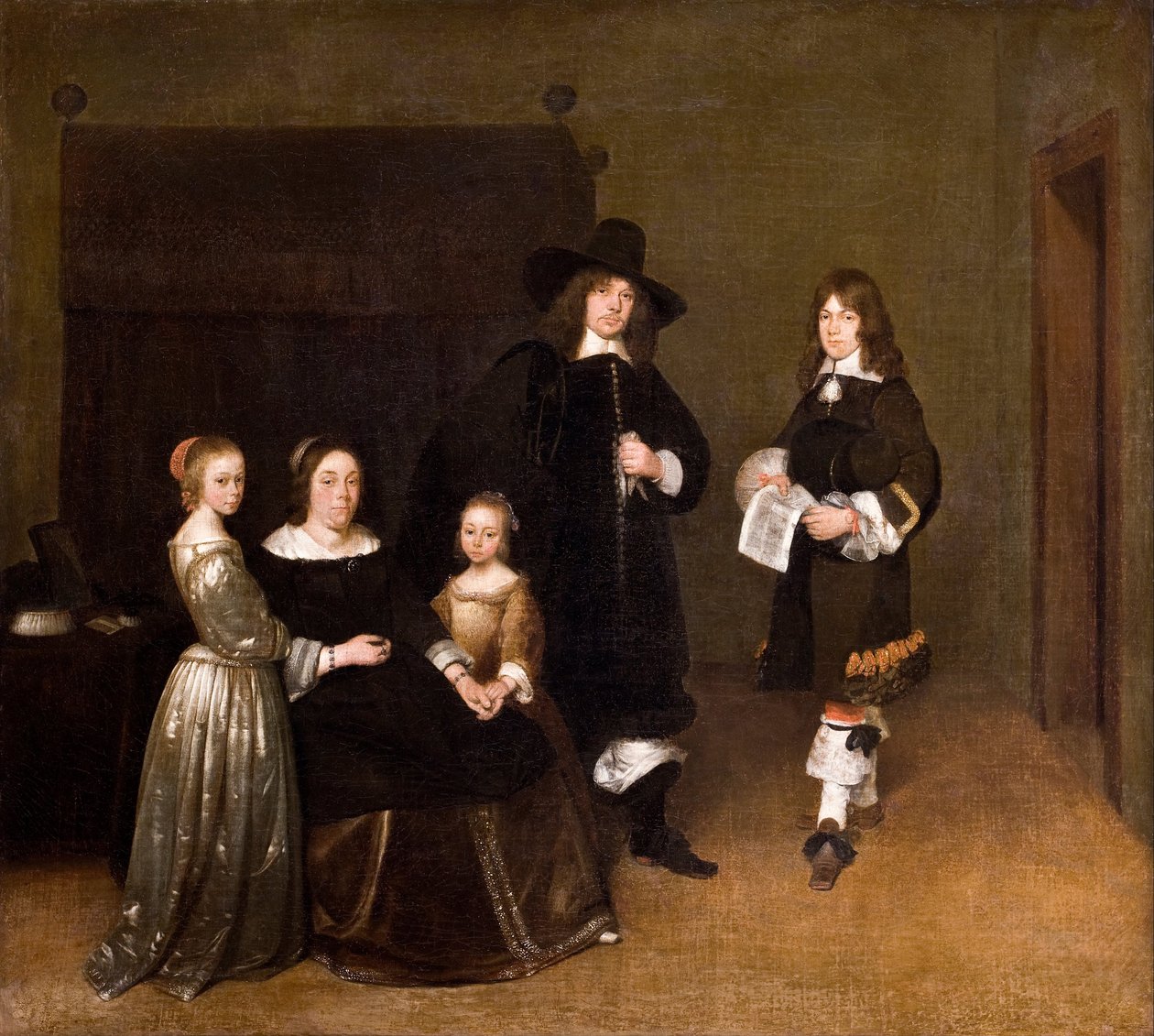 Portret rodziny, 1656 autorstwa Gerard Ter Borch the Younger