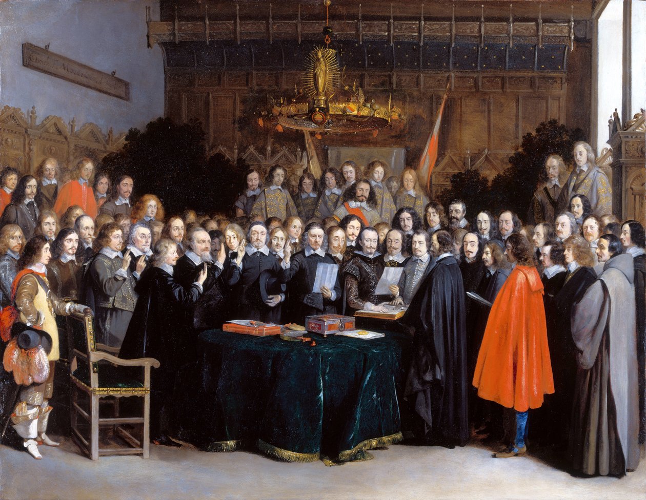 Ratyfikacja traktatu z Münster, 15 maja 1648, 1648 autorstwa Gerard Ter Borch the Younger
