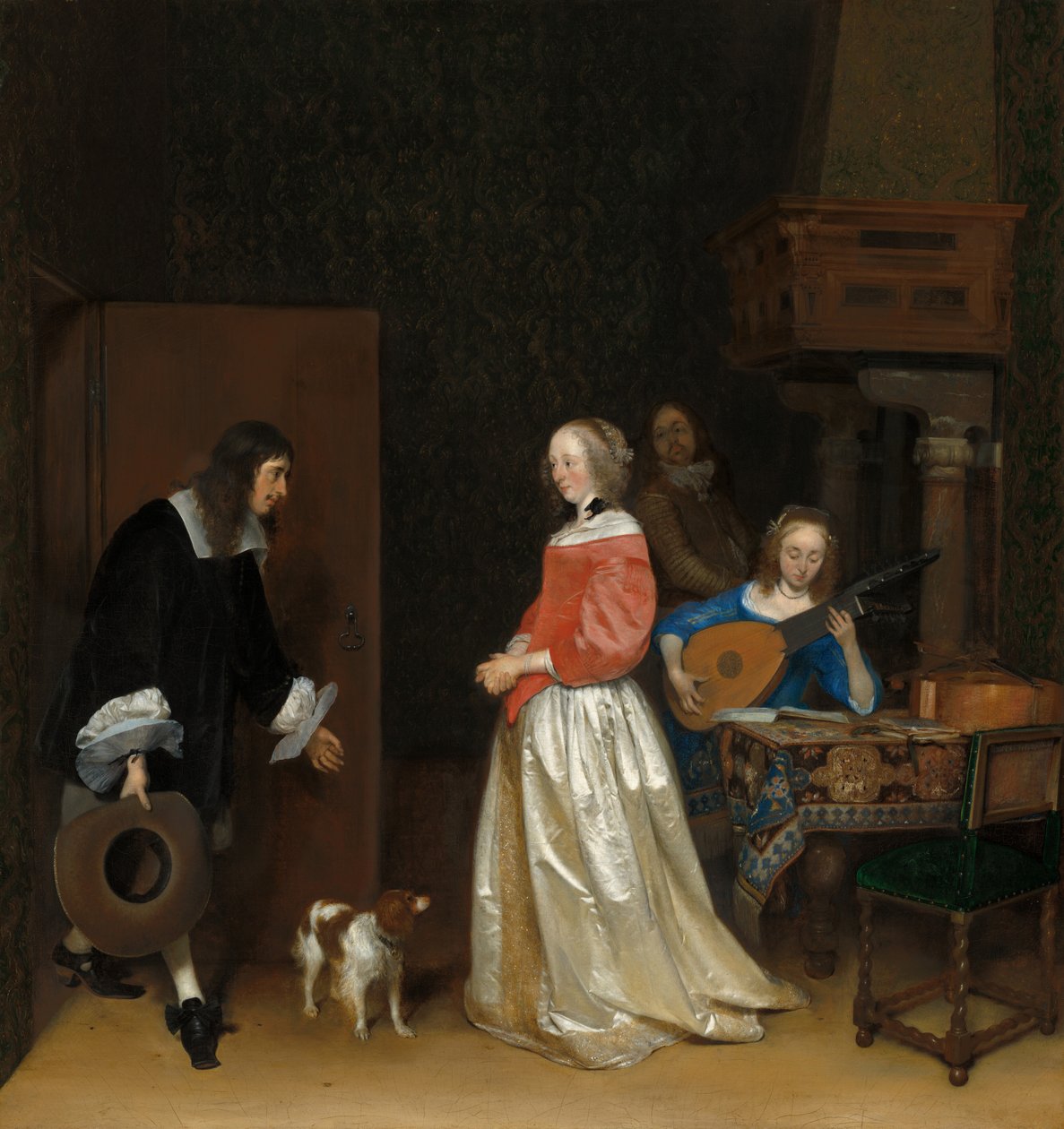 Wizyta Zalotnika autorstwa Gerard Ter Borch the Younger