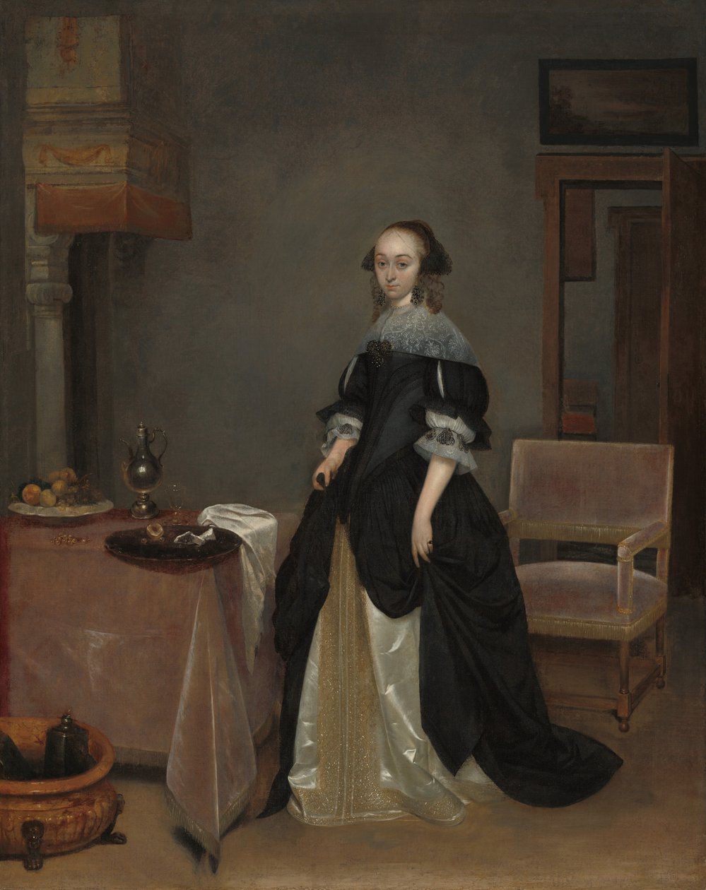 Maryja z Suchtelen, ok. godz. 1666. autorstwa Gerard Terborch II