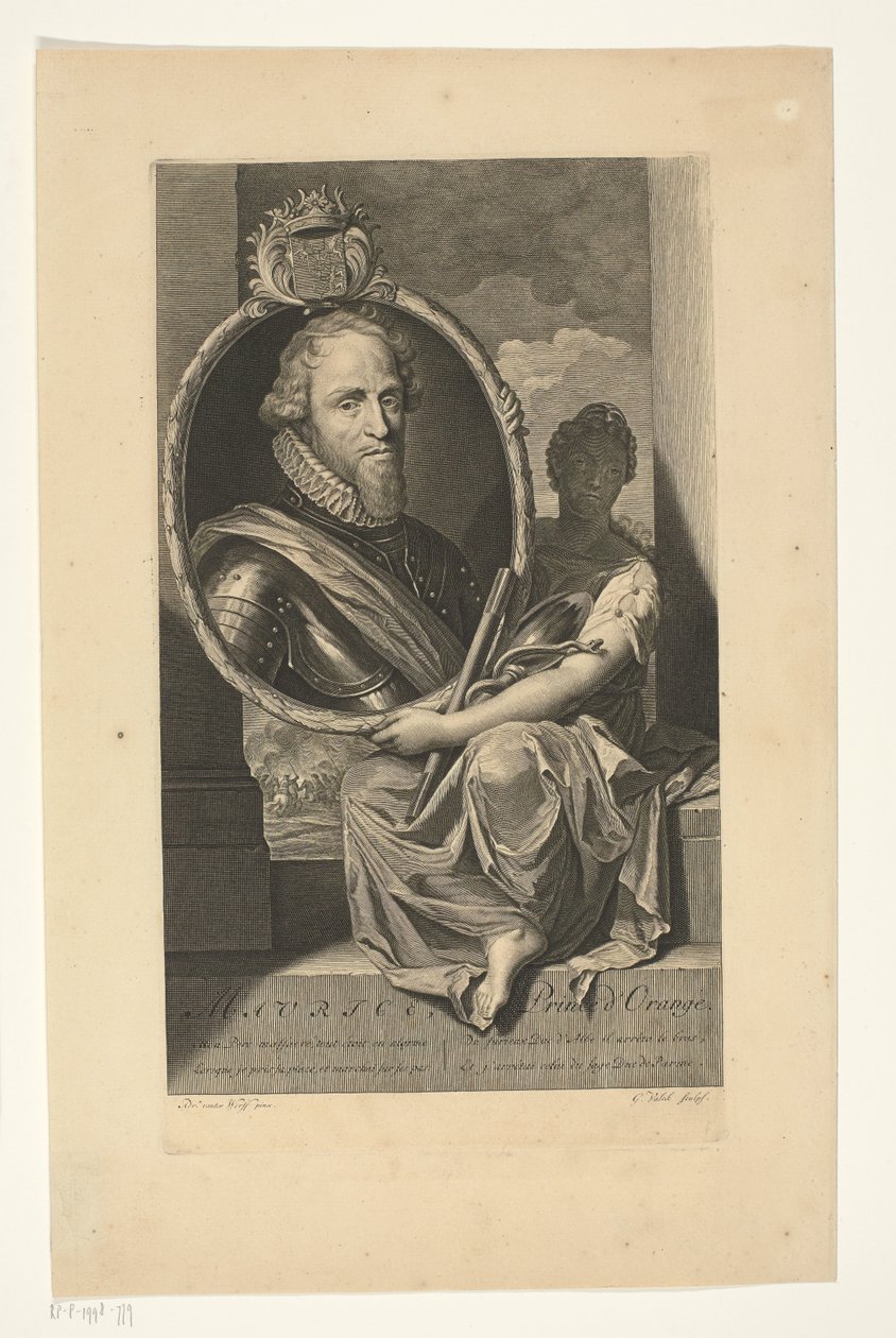 Portret Mauritsa, księcia Orange Siedem portretów postaci historycznych (tytuł serii) autorstwa Gerard Valck