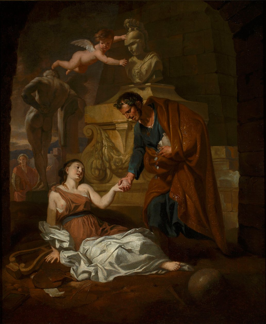 Gaius Maecenas (70 pne - 8 pne) wspiera upadające sztuki piękne autorstwa Gerard de Lairesse