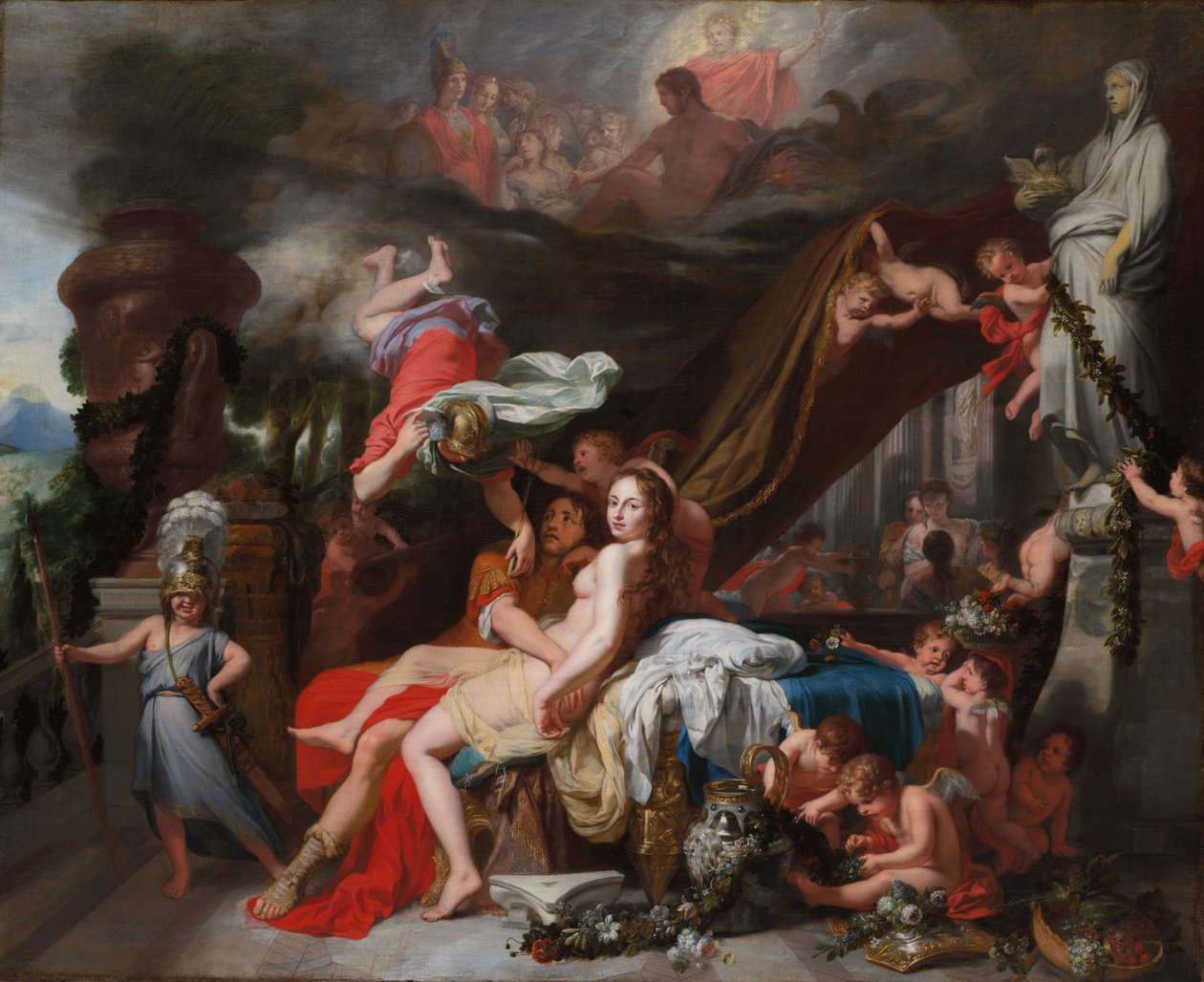 Hermes zleca Kalipso uwolnienie Odyseusza autorstwa Gerard de Lairesse