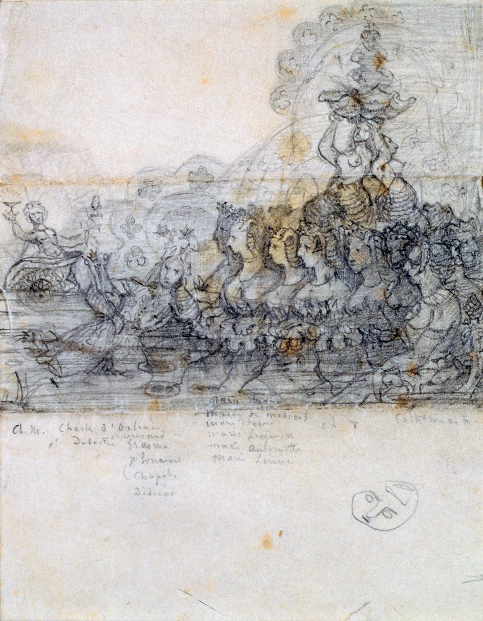 „Zgromadzenie polityczne dla Katarzyny Medycejskiej”, 1854-1855 autorstwa Gerard de Nerval