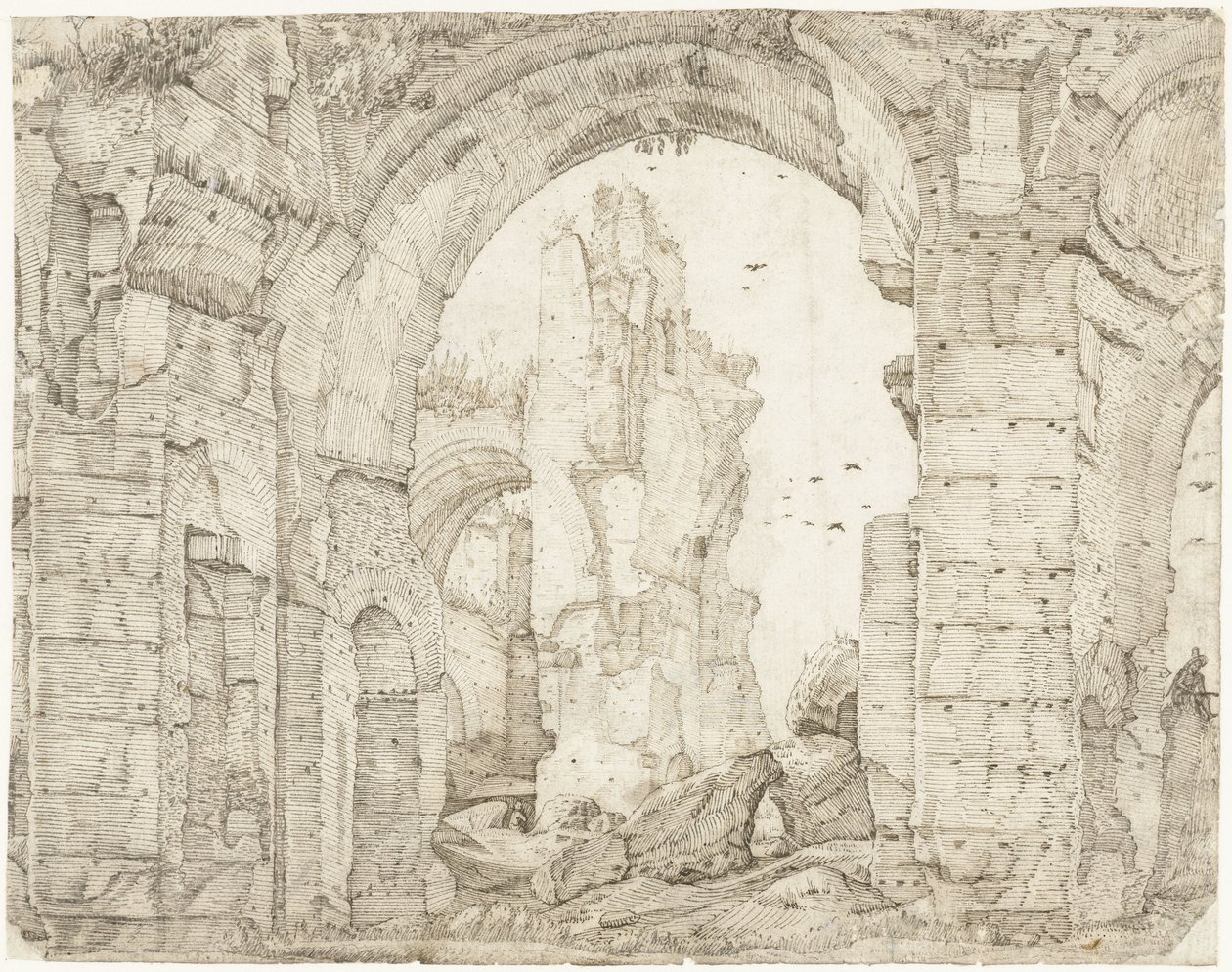 Ruïnes van de Therme van Caracalla, Rzym autorstwa Gerard ter Borch (I)