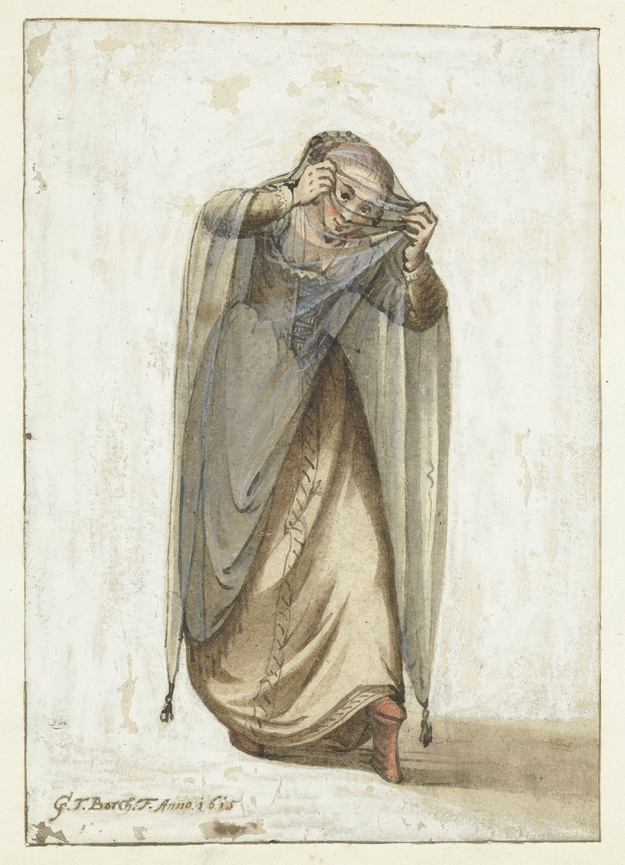 wenecka kurtyzana autorstwa Gerard ter Borch (I)