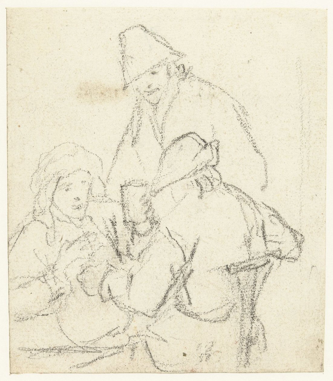 Trzech pijących rolników przy stole autorstwa Gerard ter Borch (II) (possibly)