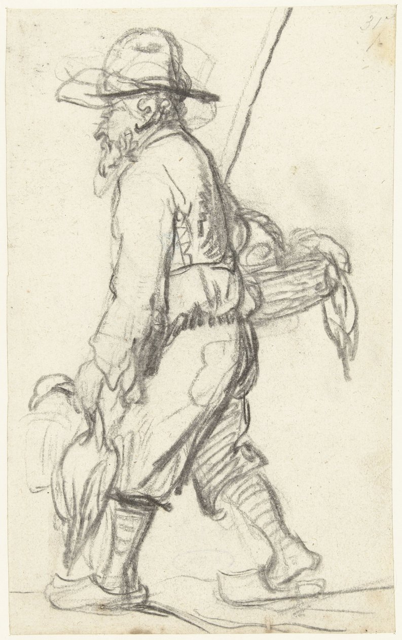 Myśliwy z koszem kaczek autorstwa Gerard ter Borch (II) (possibly)
