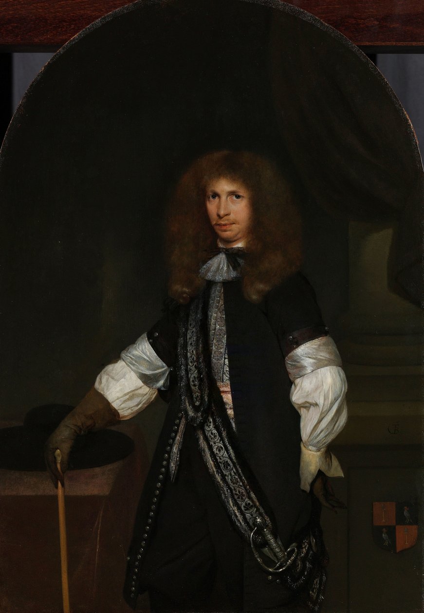 Jakuba de Graeffa (1642-90). W mundurze oficera autorstwa Gerard ter Borch (II) (signed by artist)