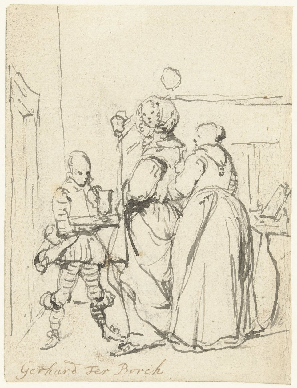 Pani pracująca w toalecie autorstwa Gerard ter Borch (II)