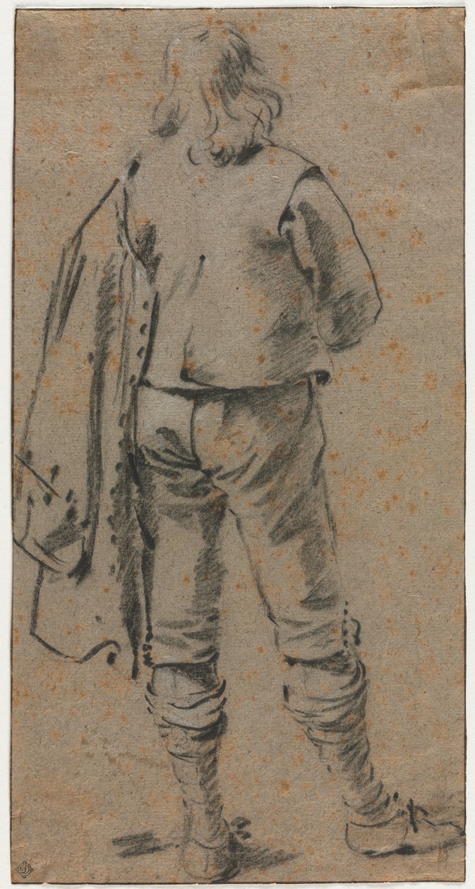 Stojący mężczyzna widziany z tyłu autorstwa Gerard ter Borch