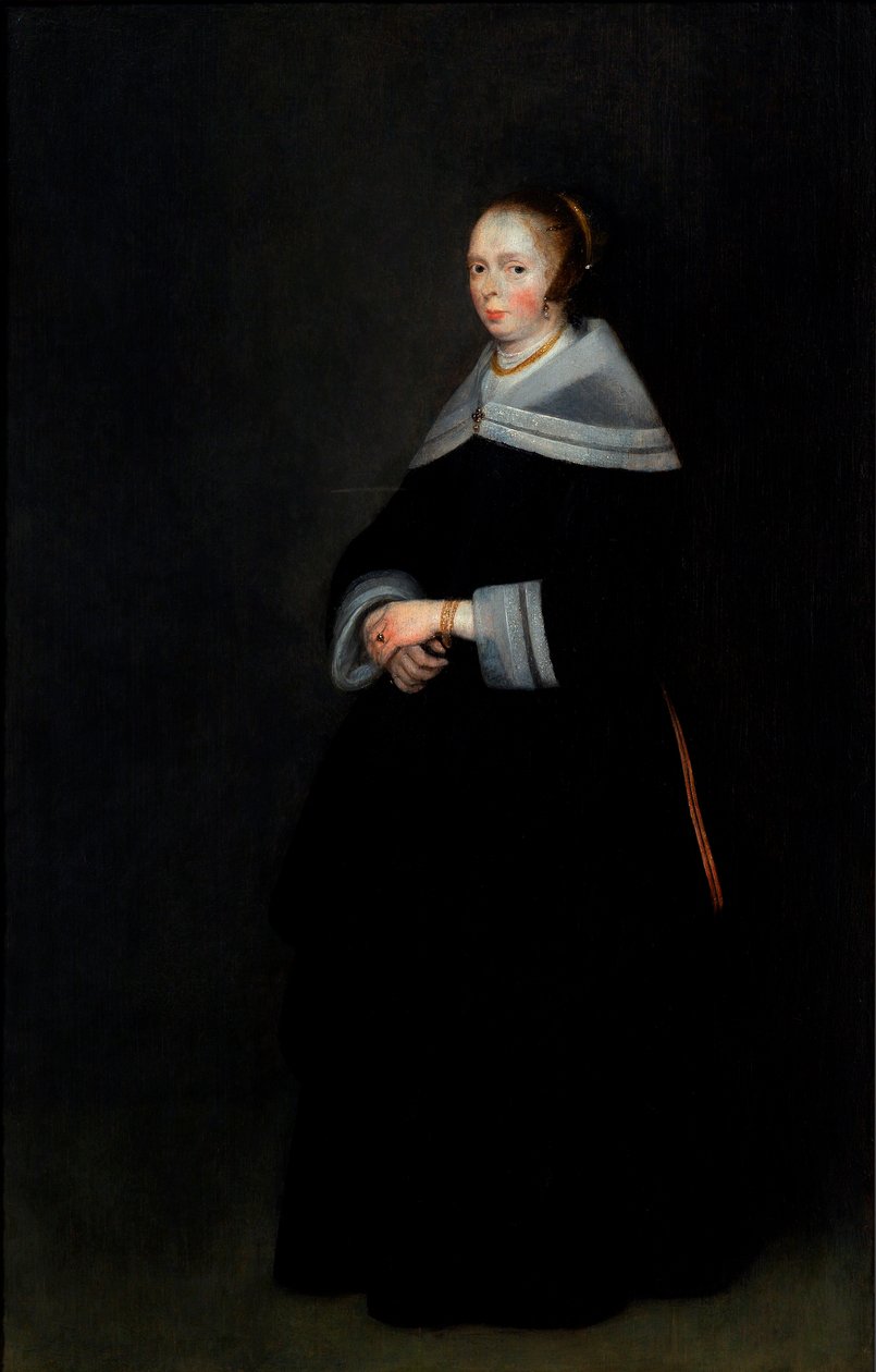 Duński:  Dameportræt Portret damy autorstwa Gerard ter Borch