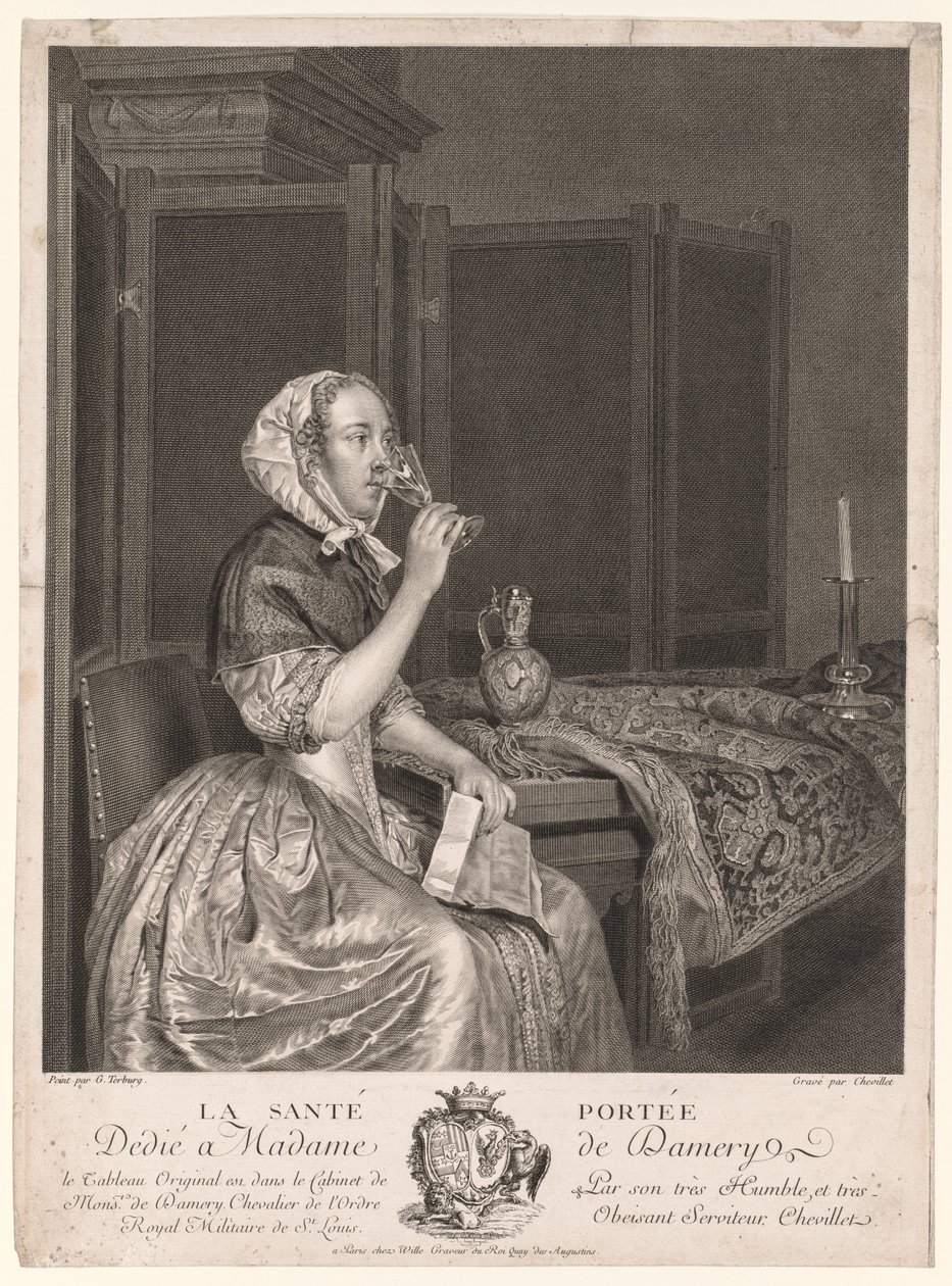 Picie tostów autorstwa Gerard ter Borch