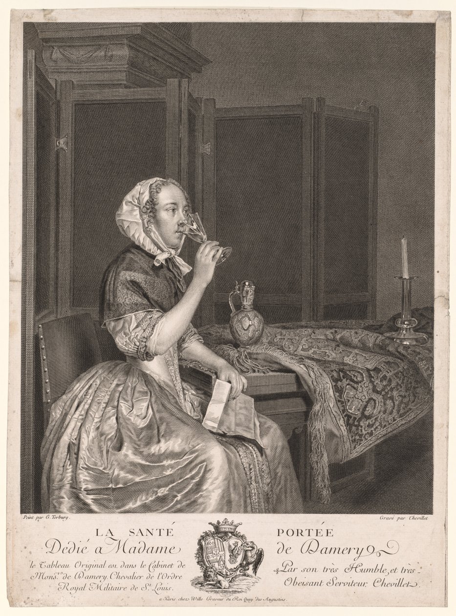 Picie tosty. autorstwa Gerard ter Borch