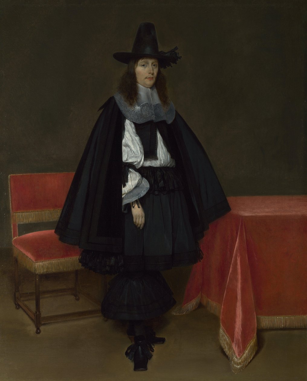 Portret młodego mężczyzny autorstwa Gerard ter Borch