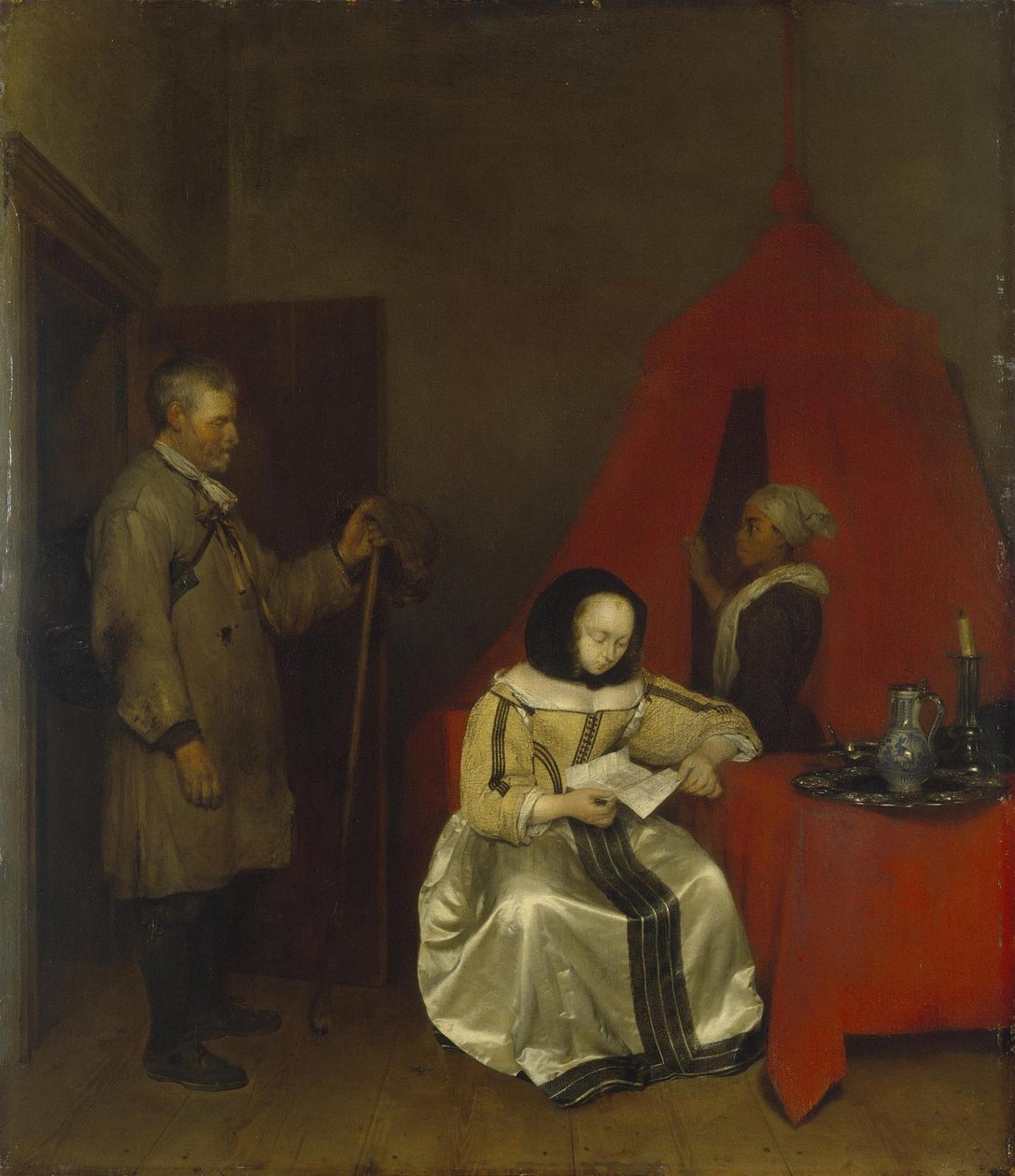 Wiejski listonosz autorstwa Gerard ter Borch