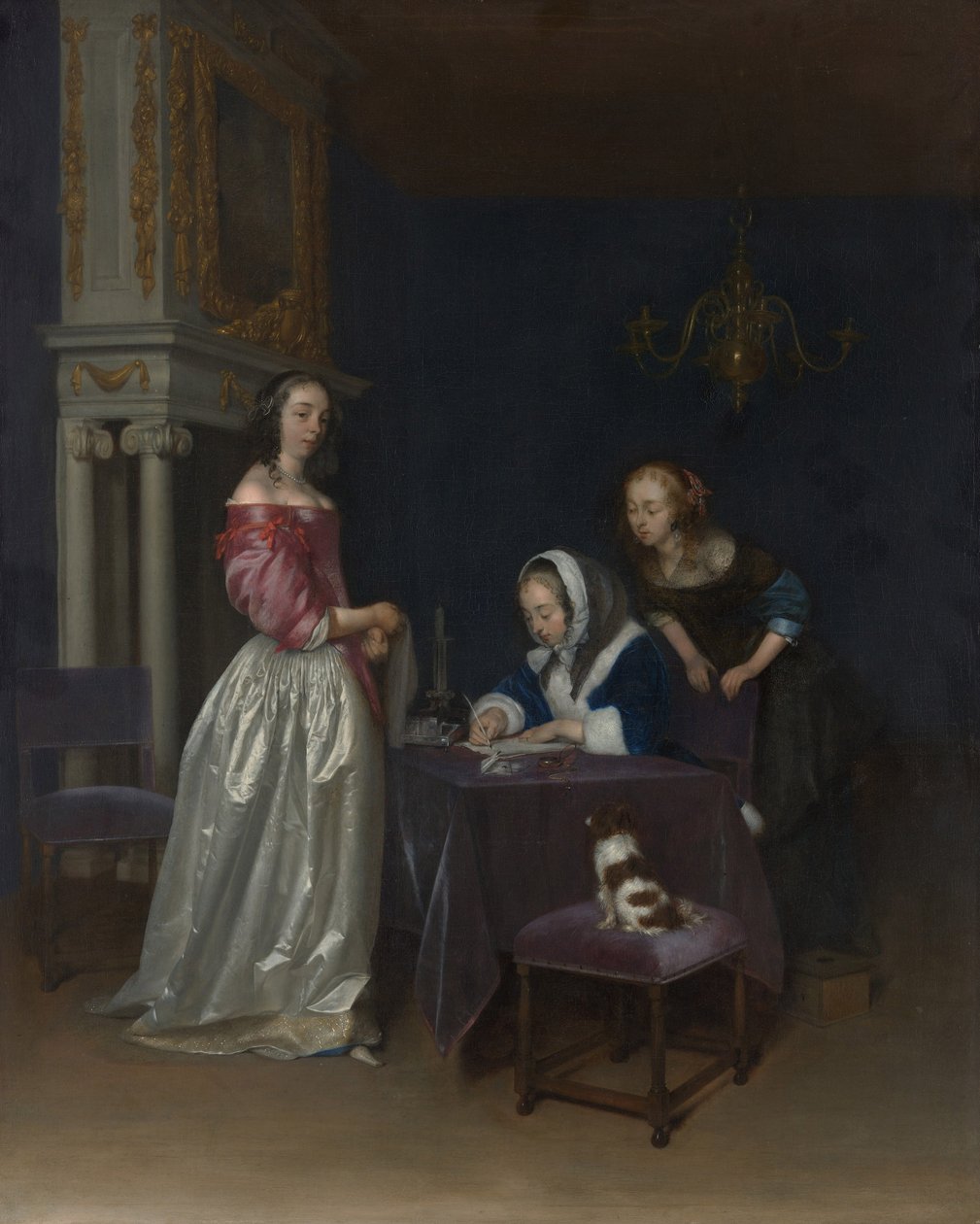 Ciekawość, ok. 1660-62 autorstwa Gerard ter Borch