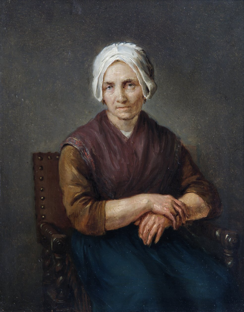 Portret siedzącej wieśniaczki autorstwa Gerard ter Borch