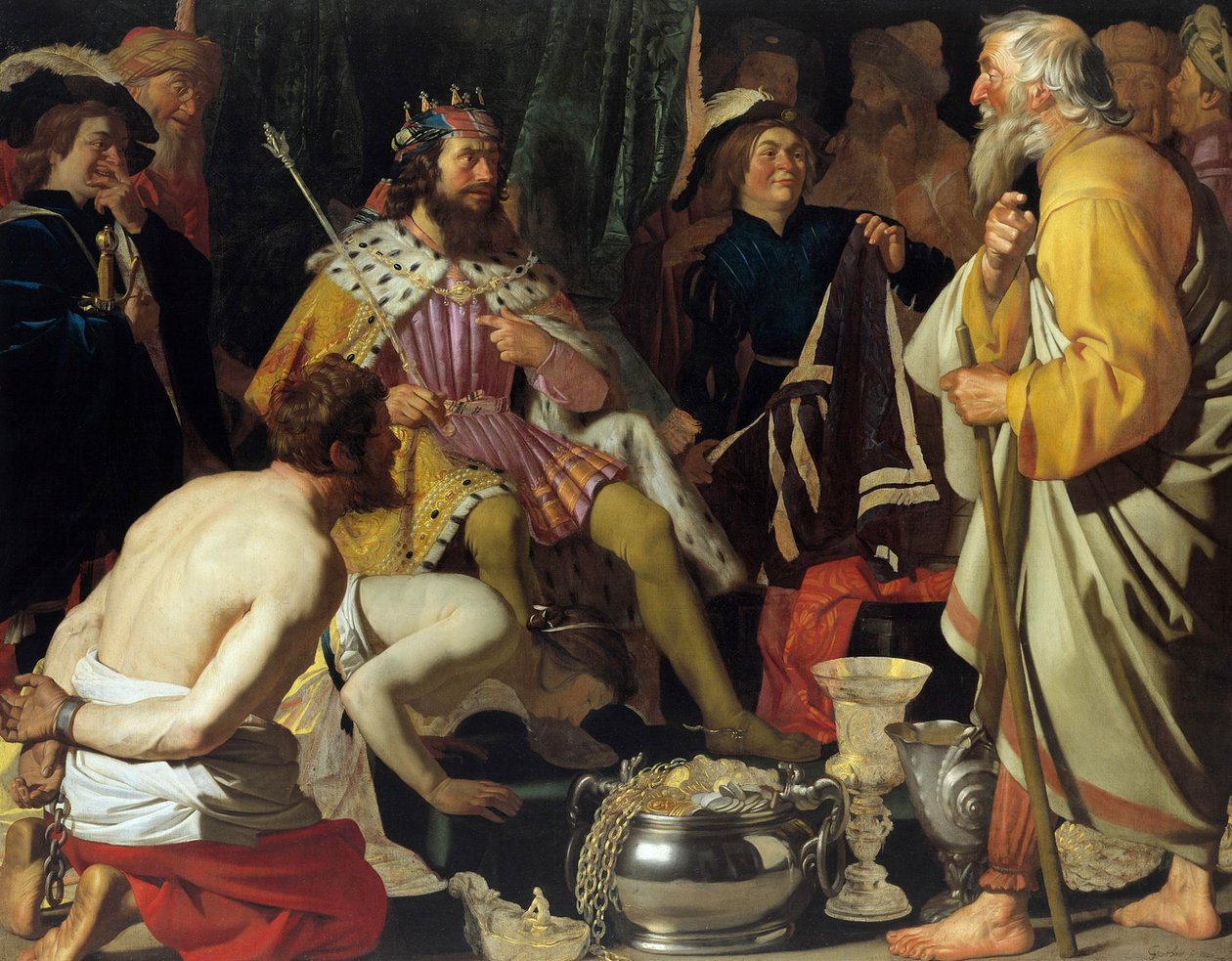 Solon i Krezus autorstwa Gerard van Honthorst