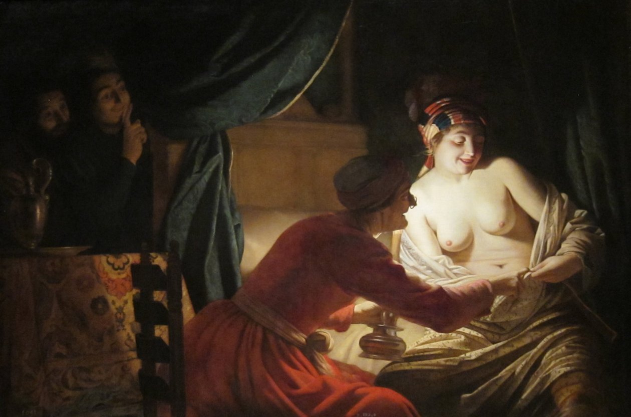 Polowanie na pchły autorstwa Gerard van Honthorst