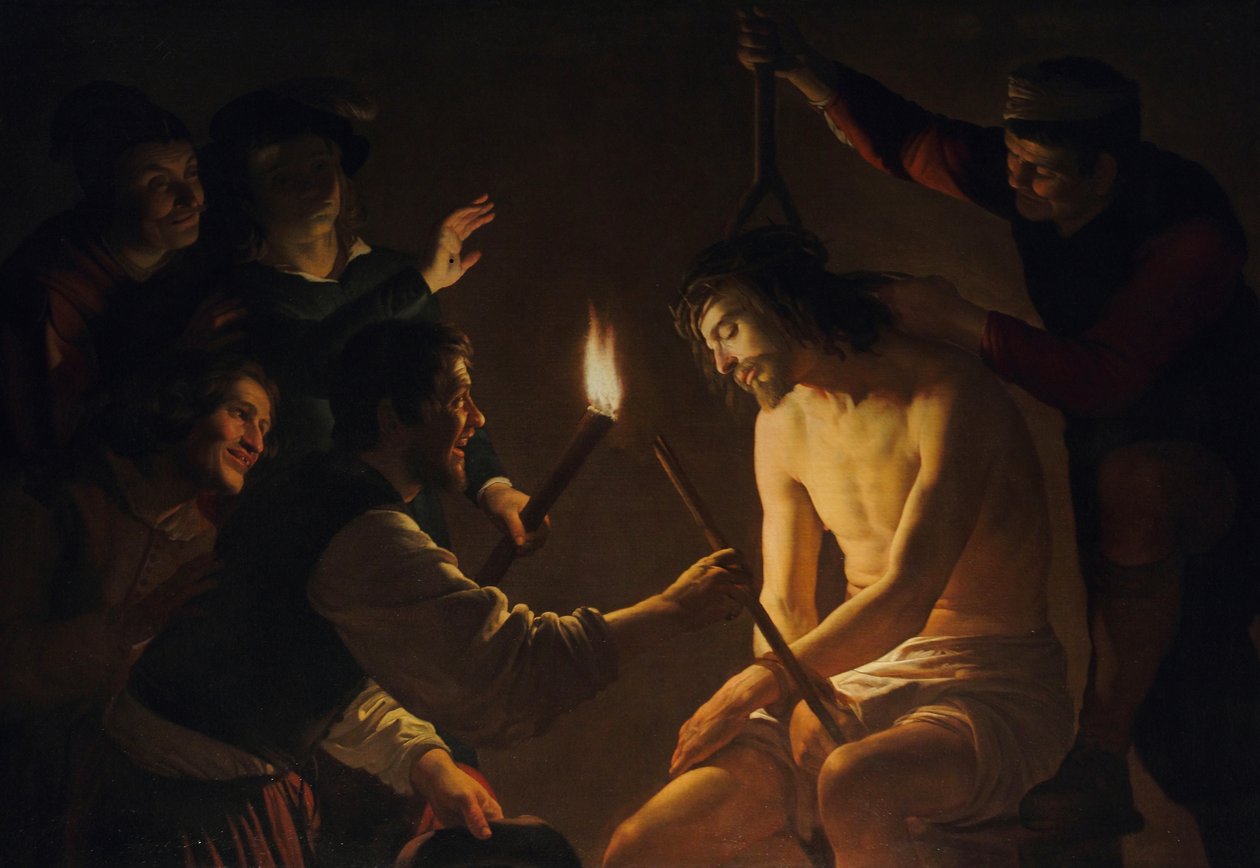 Szydzenie z Chrystusa autorstwa Gerard van Honthorst
