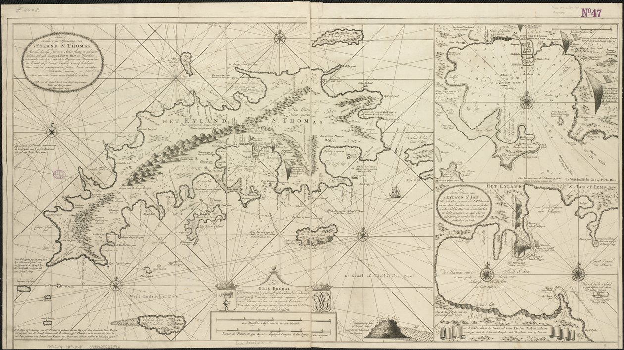 Wyspy św. Tomasza i św. Jana, 1719 autorstwa Gerard van Keulen