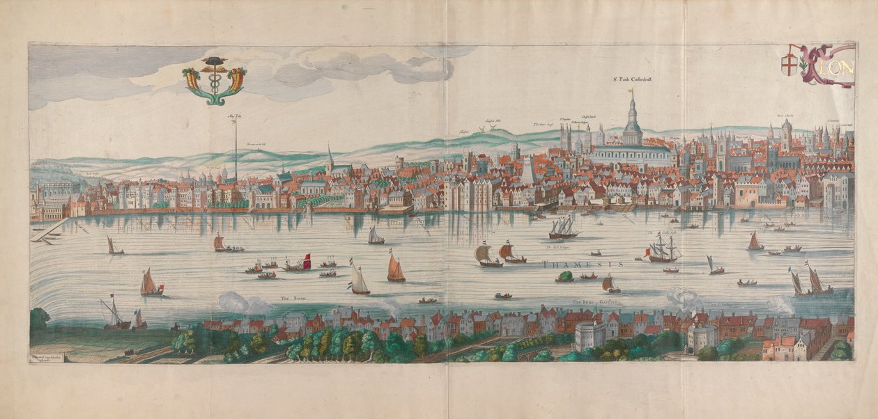 Londyn, panoramiczny widok autorstwa Gerard van Keulen