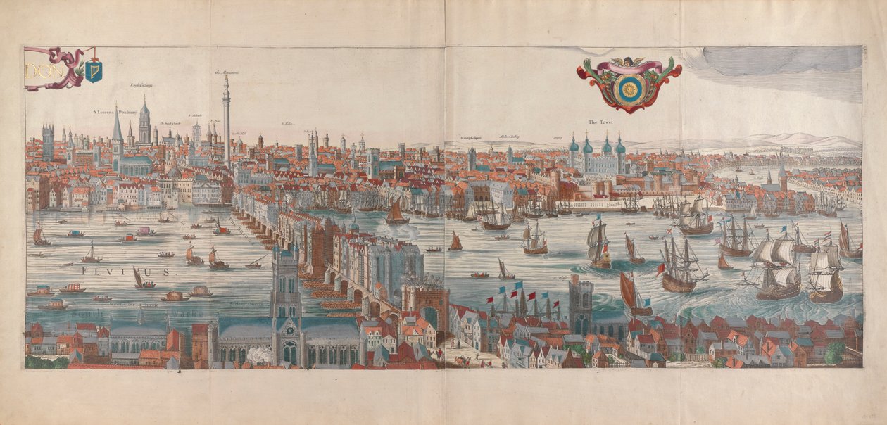 Londyn, panoramiczny widok autorstwa Gerard van Keulen