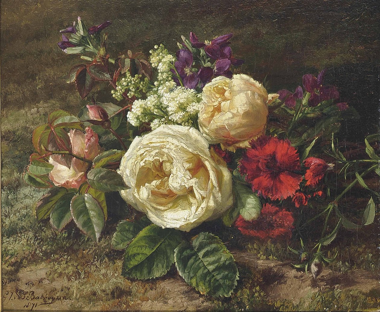 Letni bukiet autorstwa Gerardina Jacoba van de Sande Bakhuyzen
