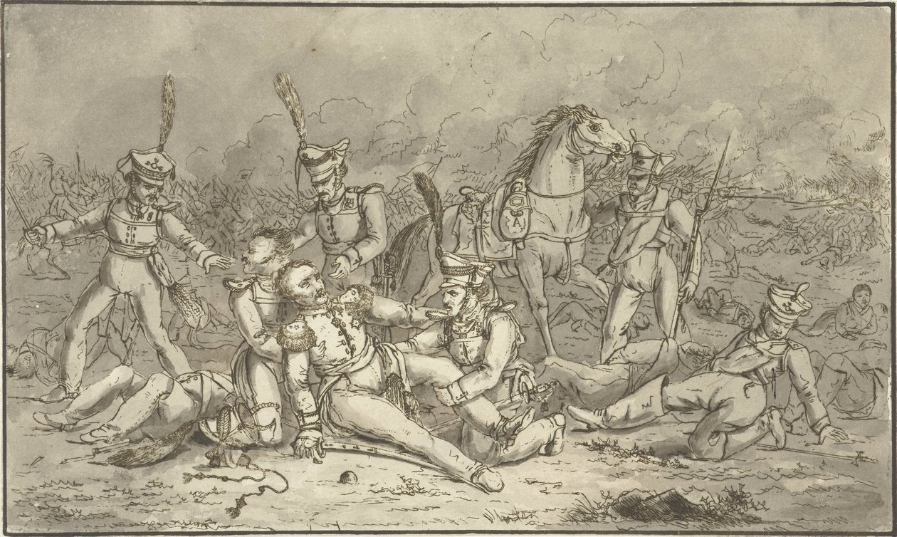 Upadły generał Upadek rosyjskiego generała autorstwa Gerardus Emaus de Micault