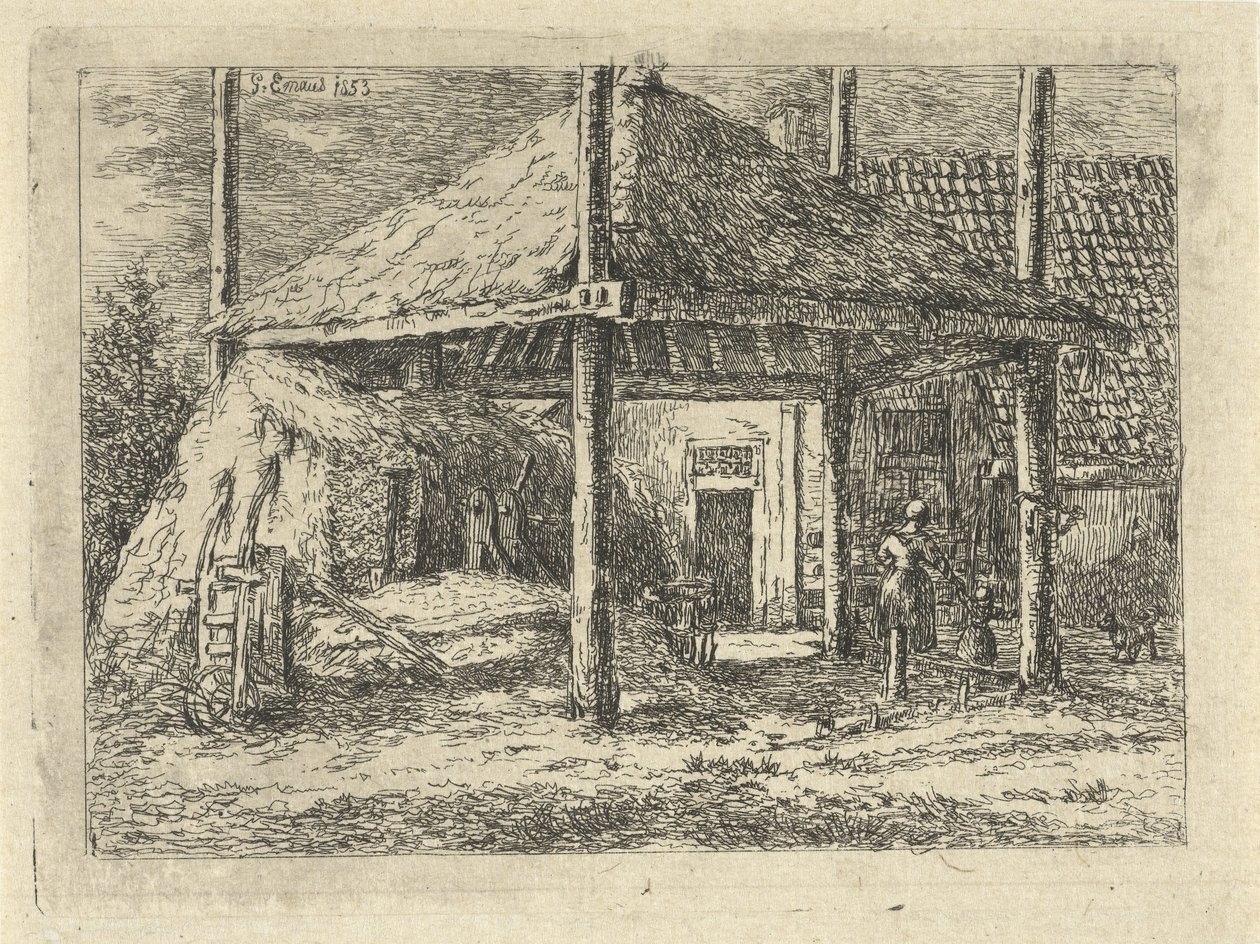 Stóg siana Dach stogu siana w Pernis autorstwa Gerardus Emaus de Micault
