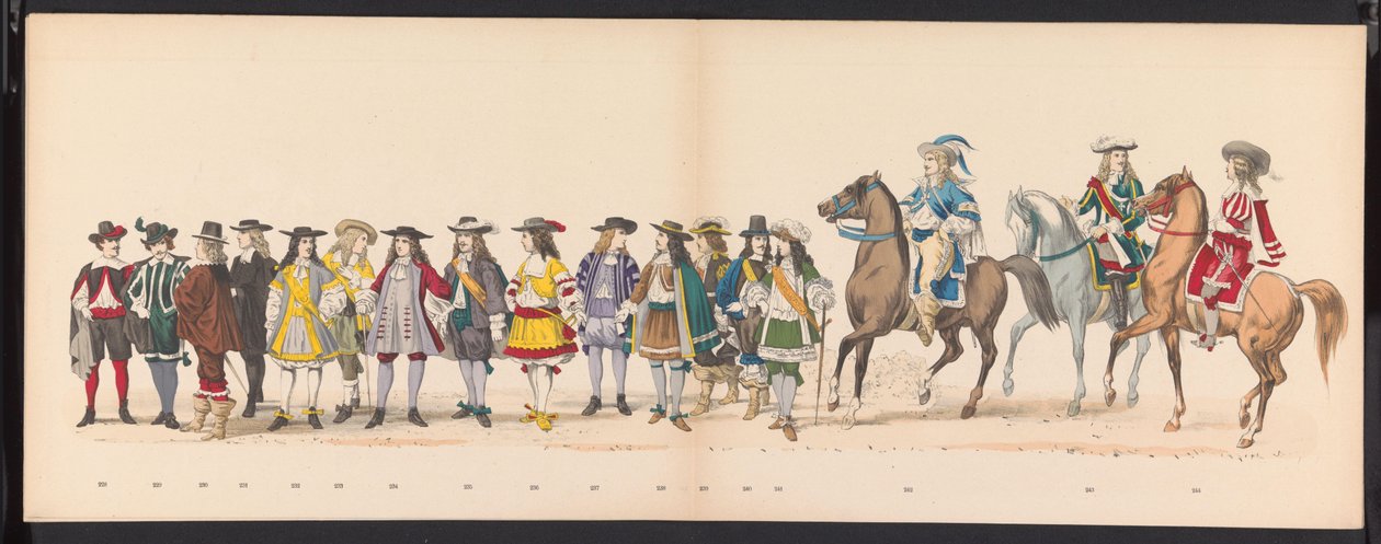Maskarada studentów z Leiden, 1875 (tablica 16) Maskarada zorganizowana przez członków korpusu studenckiego Leiden 15 czerwca 1875 roku z okazji 300-lecia Leidsche Hoogeschool, przedstawiająca Leidsche Hoogeschool, przedstawioną na autorstwa Gerardus Johannes Bos