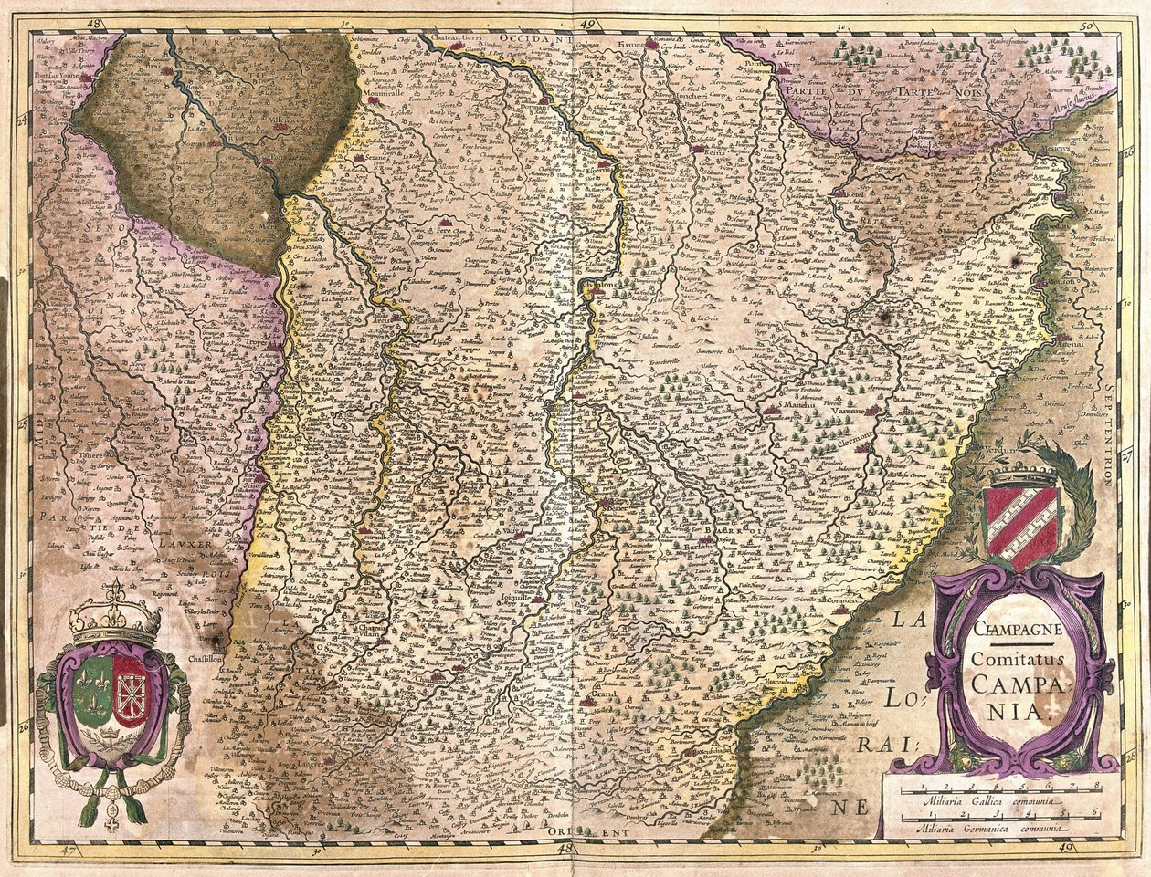 Szampan, Francja (grawerowanie autorstwa Gerardus Mercator